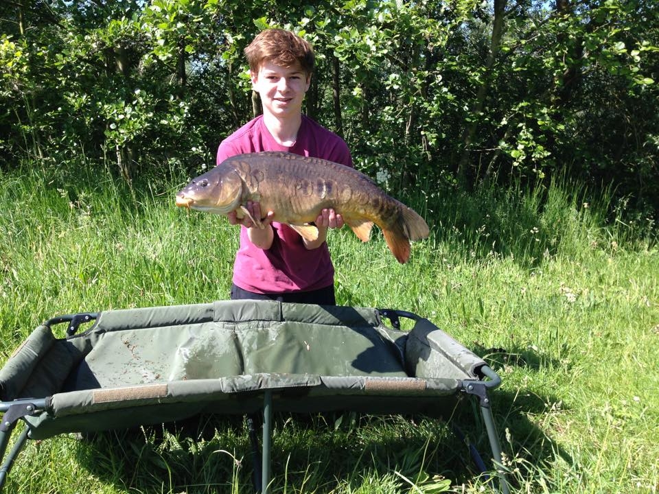 Elliot Roberts mate caught this 14lb carp at a night session on heritage lake on 6/6/15